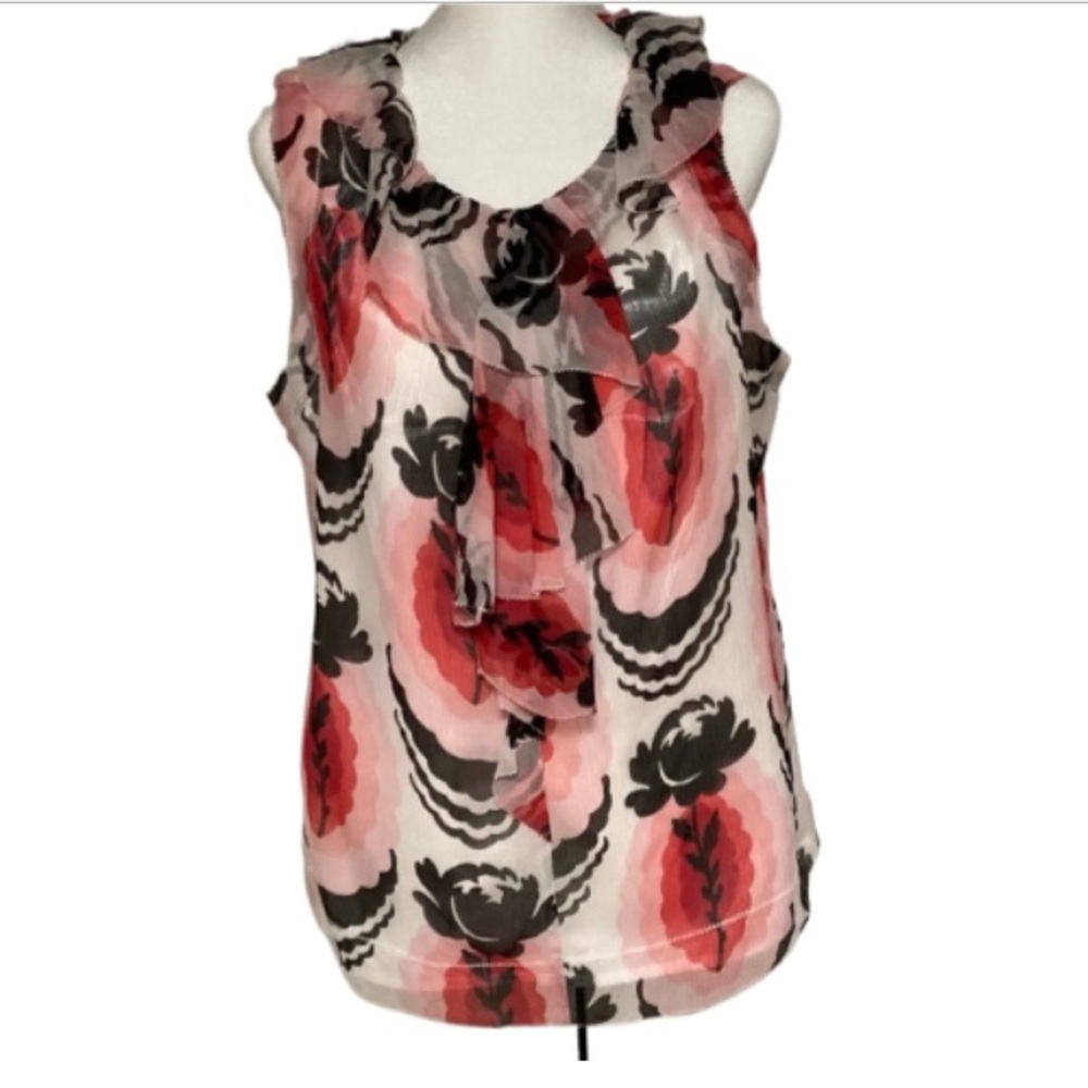 NWT Grace Dane Lewis Vintage Silk Sleeveless Blouse Size XL
